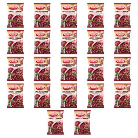 Amino Zupa błyskawiczna barszcz czerwony z majerankiem 66 g X22